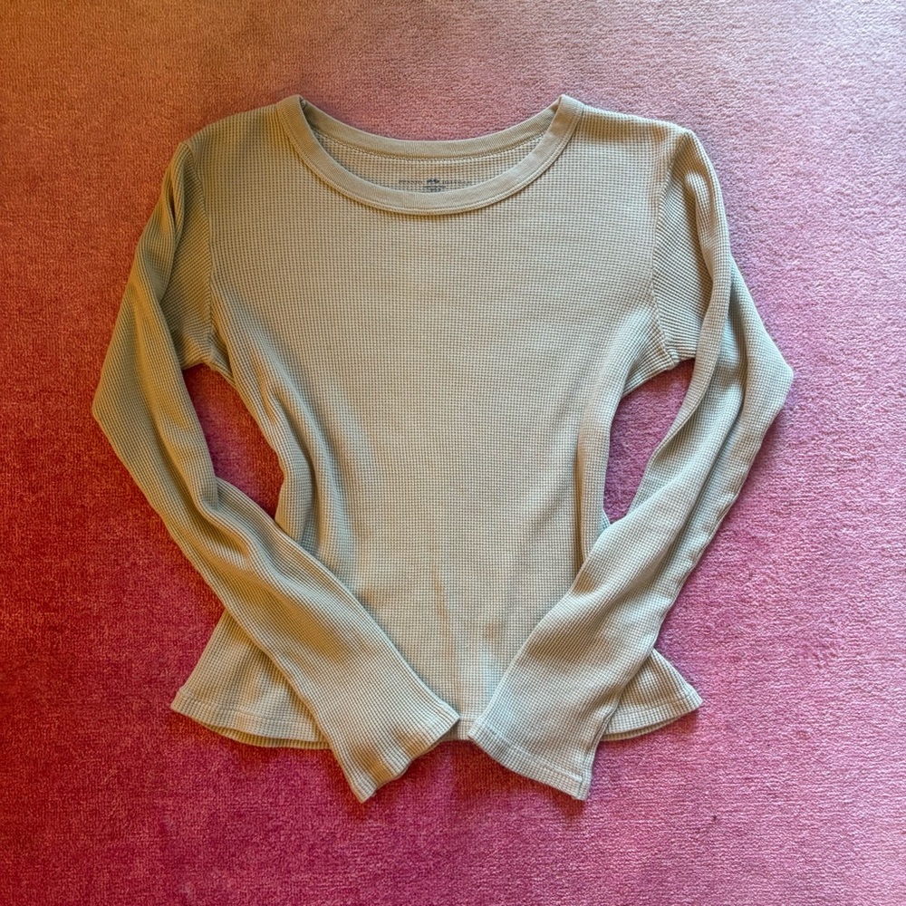 brandy melville long sleeve waffle thermal